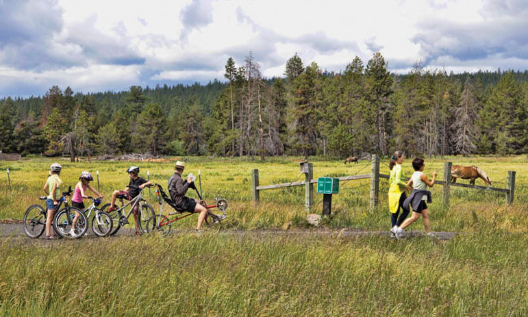 Pathway bike walk