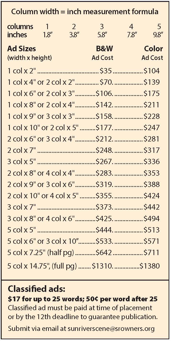 Scene Advertising Rates