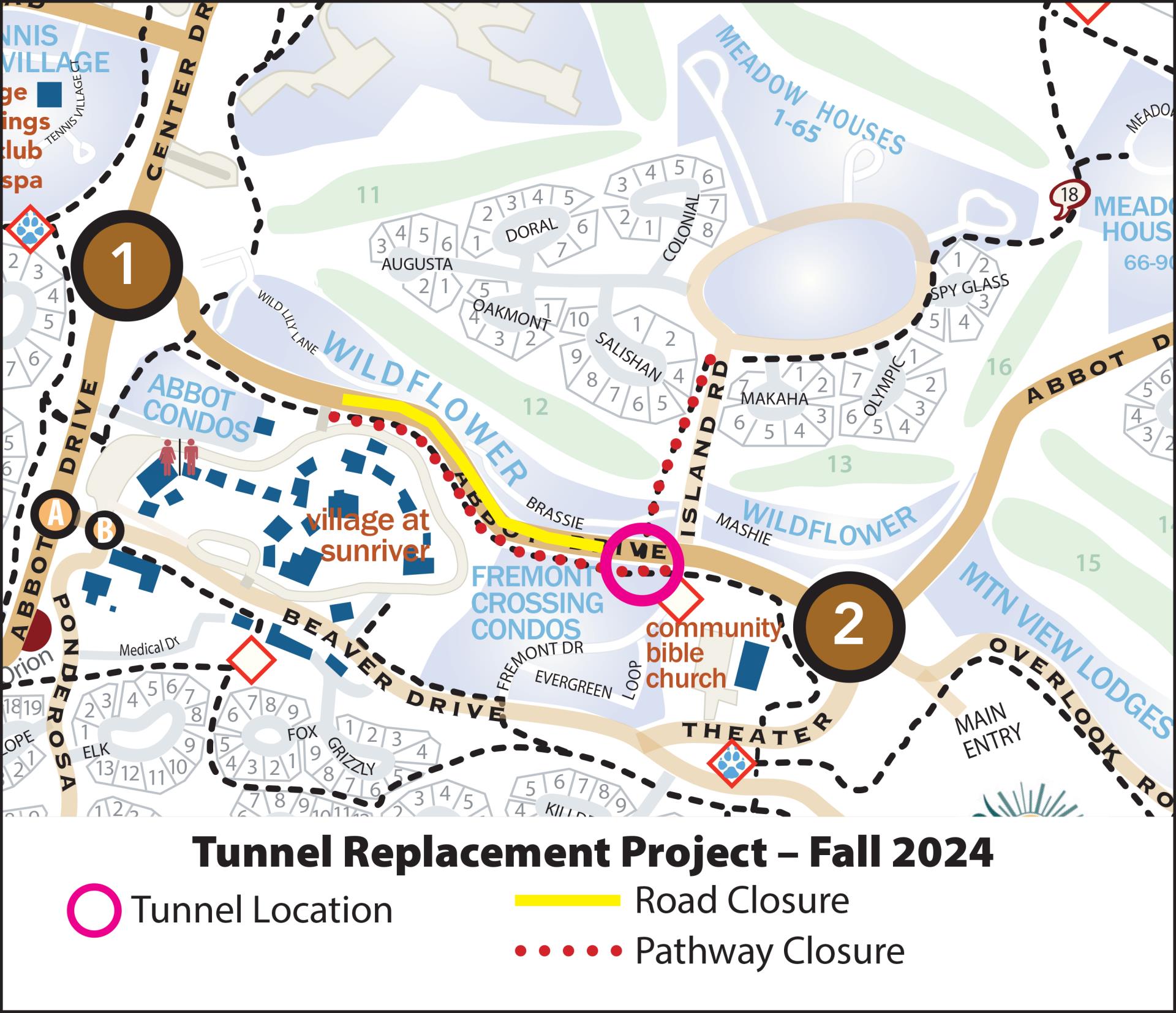 Tunnel Closure Map