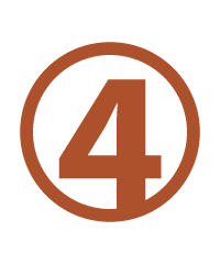 Image of the number four with a circle around it