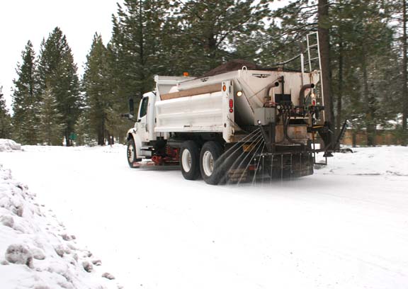 Crews apply Road Ice Melt